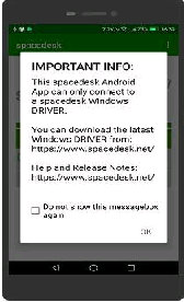 IMPORTANT INFO^Android spacedesk