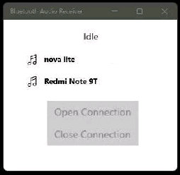 Idle^Bluetooth Audio Receiver