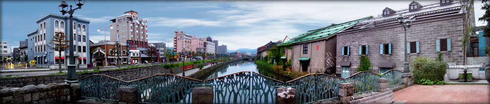 小樽運河パノラマ写真